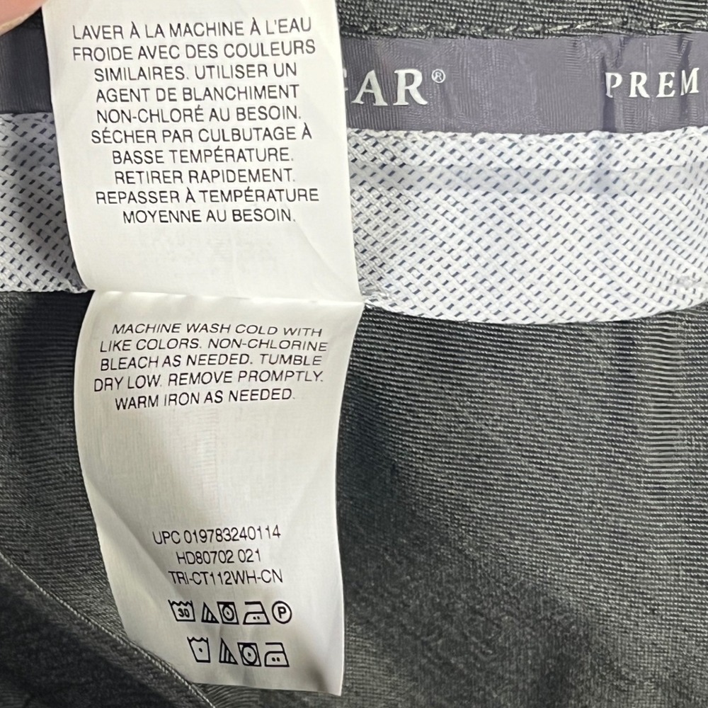 Haggar Men's Dress Pants 32x32 Slim Fit Dark Grey Houndstooth 4-Way Stretch New - Picture 6 of 8